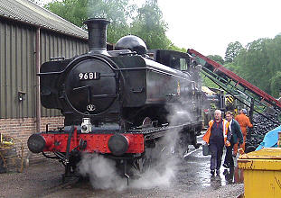 9681 Pannier Tank being coaled