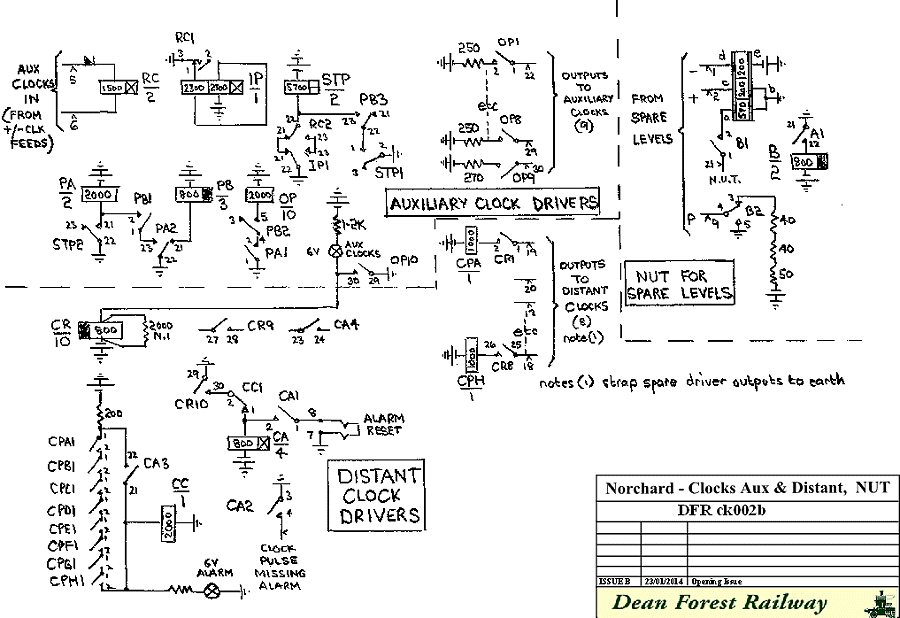 Norchard Auxiliary and Distant Clock Control Equipment