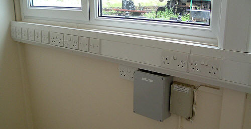 The new sockets being provided in the office