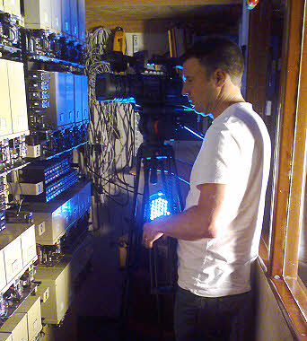 Craig Street getting a close up of a pulsing A relay