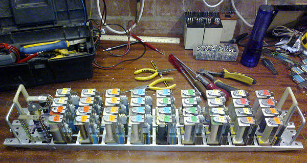 Line Circuits for Lydney Signal Box Exchange under construction