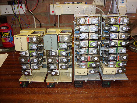 Line Finder and Final Selector relay sets for the Lydney Signal Box Exchange