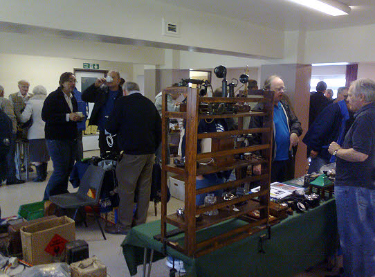 General view of the swapmeet at the Bradville Hall, near Milton Keynes
