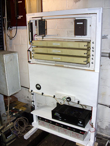 The line concentrator rack installed at Norchard Signal Box