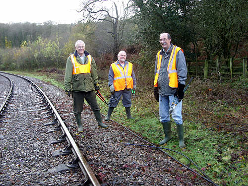 Finding the cable in trhe undergrowth!
