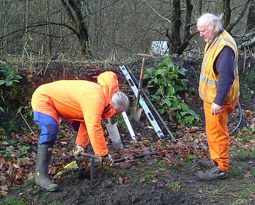 Using the post hole auger!
