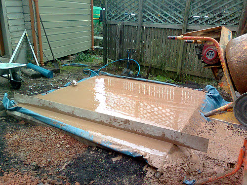 Building work outside our office