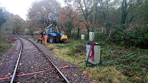 Where the cable was cut