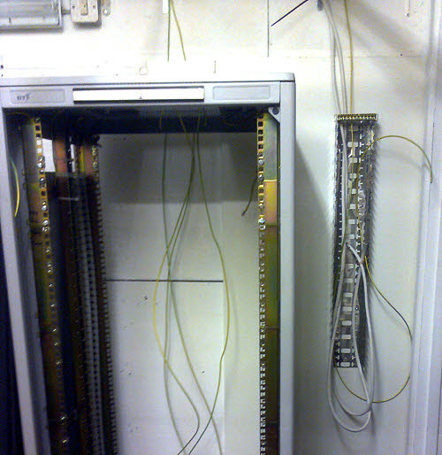 The data cabinet and new krone MDF at Parkend