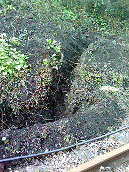 Trench for new Town Crossing cable