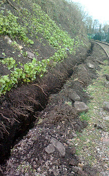 Trench for new Town Crossing cable