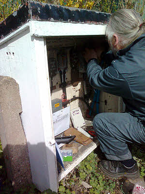 Rick preparing to operate on DP3GB