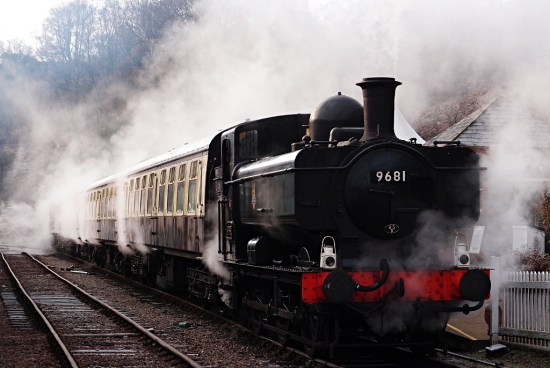 The Santa Special warms up before the day's activities