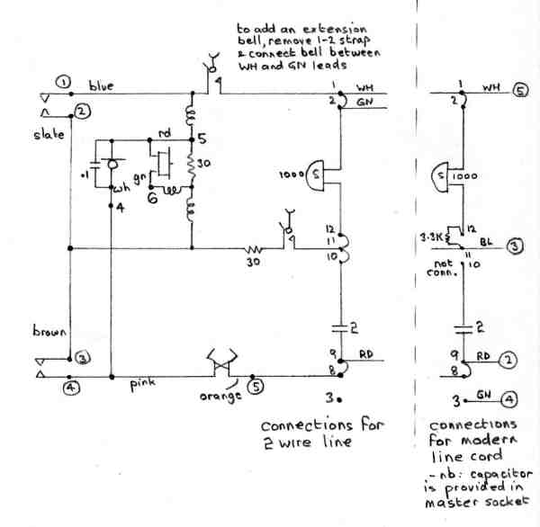 300 type telephone circuit diagram
